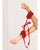 Satin Elastic Cuffs D-Ring & Satin Ribbon Tie Red O/S