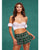 Teacher's Pet Schoolgirl Bustier & Skirt Green/White S/M