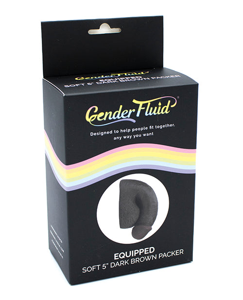 Gender Fluid 5' Equipped Soft Packer - Dark Brown