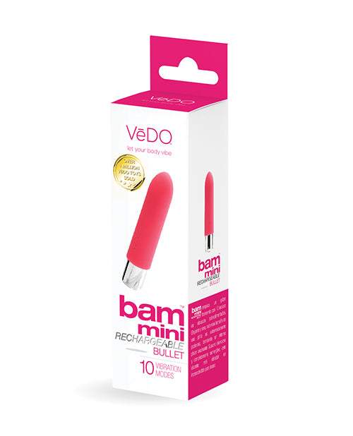 VeDO Bam Mini Rechargeable Bullet Vibe - Foxy Pink