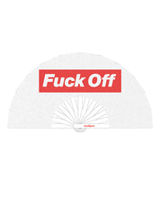 Wood Rocket Fuck Off Fan - White/Red