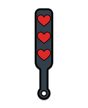 Wood Rocket Sex Toy Hearts Paddle Pin - Black/Red