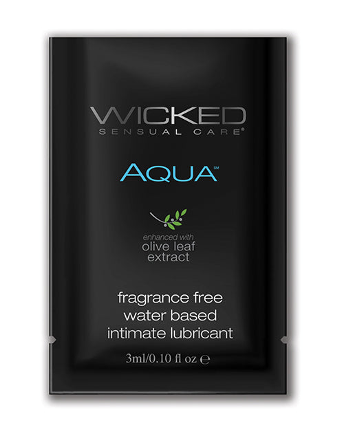 Wicked Sensual Care Aqua Waterbased Lubricant - .1 oz Fragrance Free
