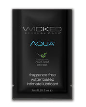 Wicked Sensual Care Aqua Waterbased Lubricant - .1 oz Fragrance Free