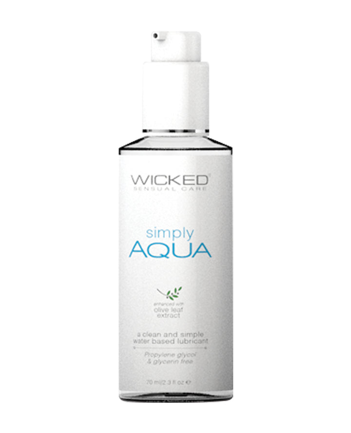 Wicked Sensual Care Simply Aqua Waterbased Lubricant - 2.3 oz