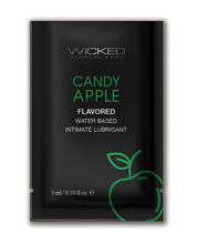 Wicked Sensual Care Aqua Waterbased Lubricant - .1 oz Candy Apple