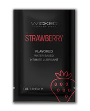Wicked Sensual Care Waterbased Lubricant - .1 oz Strawberry