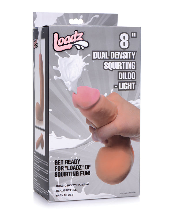 Loadz 8' Dual Density Squirting Dildo - Light
