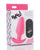 Bang! 21X Vibrating Silicone Butt Plug w/Remote - Pink