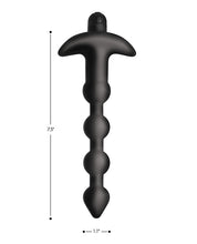 Bang! 28X Vibrating Silicone Anal Beads w/Remote Control - Black