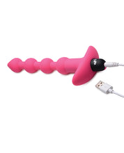 Bang! 28X Vibrating Silicone Anal Beads w/Remote Control - Pink