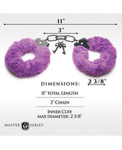 Master Series Cuffed in Furry Handcuffs - Purple