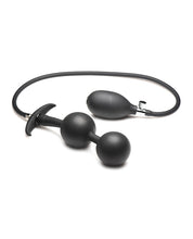 Master Series Ass Rattler Weighted Inflatable Silicone Anal Plug - Black