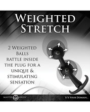 Master Series Ass Rattler Weighted Inflatable Silicone Anal Plug - Black