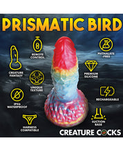 Creature Cocks Rainbow Phoenix Vibrating Dildo w/Remote Control - Rainbow