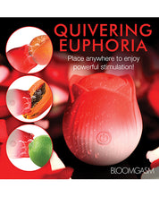 Bloomgasm Pulsing Petals Throbbing Rose Stimulator - Red