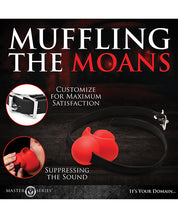 Master Series Gag Order Extreme Silicone Ball Gage - Red/Black