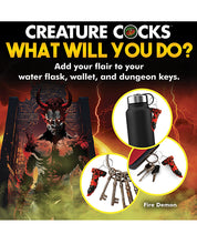 Creature Cocks Fire Demon Keychain - Red/Black
