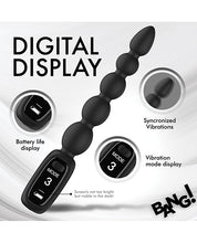 Bang! Digital Silicone Anal Beads - Black