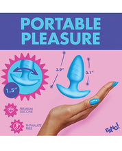 Bang! Rotating & Vibrating Tapered Butt Plug w/Remote - Blue