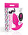 Bang! Rotating & Vibrating Tapered Butt Plug w/Remote - Pink