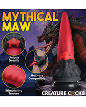 Creature Cocks Dragon Roar Silicone Dildo - Red/Black