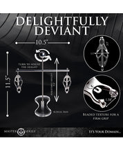 Master Series Tower of Pain Nipple Clamps - Silver