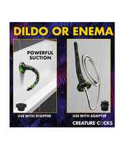Creature Cocks Spitting Serpent Silicone Enema Snake - Black/Green