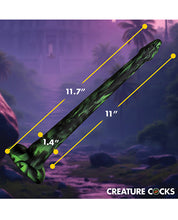 Creature Cocks Spitting Serpent Silicone Enema Snake - Black/Green