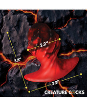 Creature Cocks Dragonspawn Silicone Butt Plug Medium - Black/Red