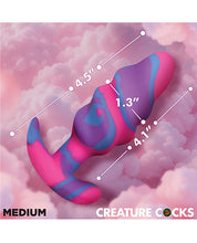 Creature Cocks - Unicorn Swirl Silicone Butt Plug - Medium