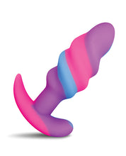 Creature Cocks - Unicorn Swirl Silicone Butt Plug - Small