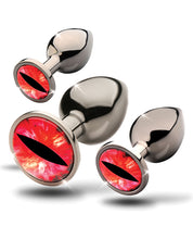Creature Cocks - Sinister Eyes Red Eye Metal Butt Plug Set