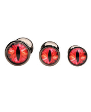 Creature Cocks - Sinister Eyes Red Eye Metal Butt Plug Set