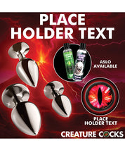 Creature Cocks - Sinister Eyes Red Eye Metal Butt Plug Set