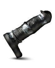 Creature Cocks Stallion 1.5' Silicone Penis Extension - Black/Silver - Extra Large