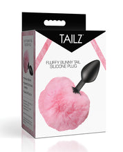 Tailz Fluffy Bunny Tail Silicone Plug - Black