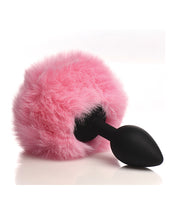 Tailz Fluffy Bunny Tail Silicone Plug - Black