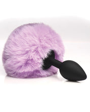 Tailz Fluffy Bunny Tail Silicone Plug - Black