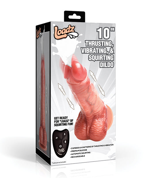 Loadz 10' Thrusting, Vibrating, & Squirting Dildo