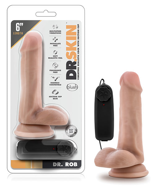 'Blush Dr. Skin Dr. Rob 6'' Cock W/suction Cup'