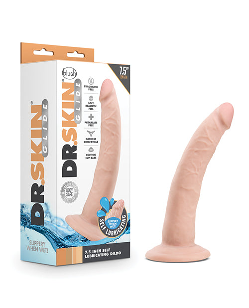 Blush Dr. Skin Glide 7.5' Self Lubricating Dildo