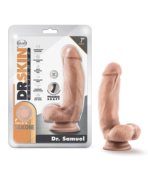 Blush Dr. Skin Silicone Dr. Samuel 7' Dildo W/balls