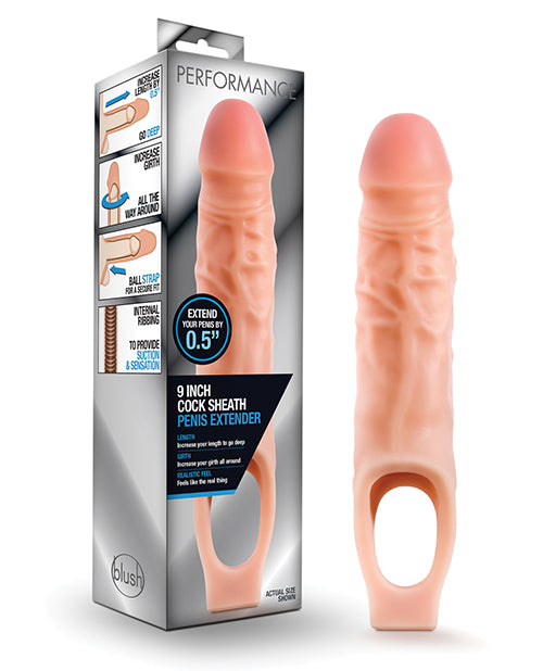 Blush Performance 9' Cock Sheath Penis Extender - Flesh