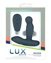 Lux Active Revolve 4.5' Rotating & Vibrating Anal Massager - Dark Blue