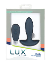 Lux Active Throb Anal Pulsating Massager w/Remote - Dark Blue