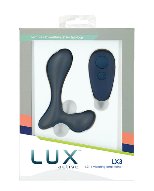 Lux Active LX3 4.3' Vibrating Anal Trainer - Dark Blue