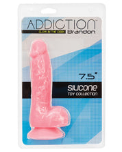 Addiction Brandon 7.5' Glow in the Dark Dildo - Pink