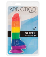 Addiction Justin 8' Dildo - Rainbow