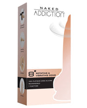 Naked Addiction 8' Rotating & Vibrating Dong - Flesh